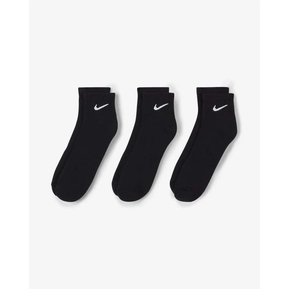 Nike Everyday Cushioned Ankle‎ Socks Black SX7667-010 Size Small (W 4–6) NWT